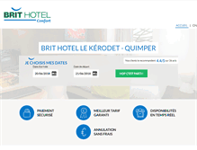 Tablet Screenshot of hotel-quimper-kerodet.brithotel.fr