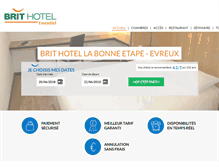 Tablet Screenshot of hotel-evreux.brithotel.fr