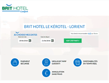 Tablet Screenshot of hotel-lorient-kerotel.brithotel.fr