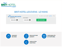 Tablet Screenshot of hotel-le-mans-evens.brithotel.fr