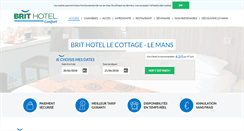 Desktop Screenshot of hotel-le-mans-cottage.brithotel.fr