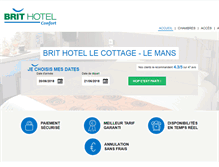 Tablet Screenshot of hotel-le-mans-cottage.brithotel.fr